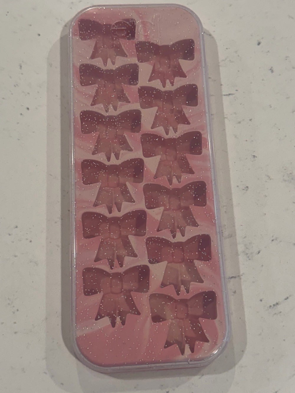 Joie Pink Glitter Bow Ice Cube Tray